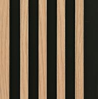 Zidni panel s lamelama MODERN LINE SLIM Oak Black 12x122x2650mm 