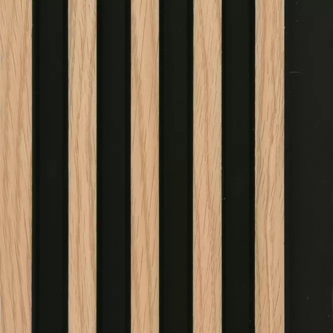 Zidni panel s lamelama MODERN LINE SLIM Oak Black 12x122x2650mm 