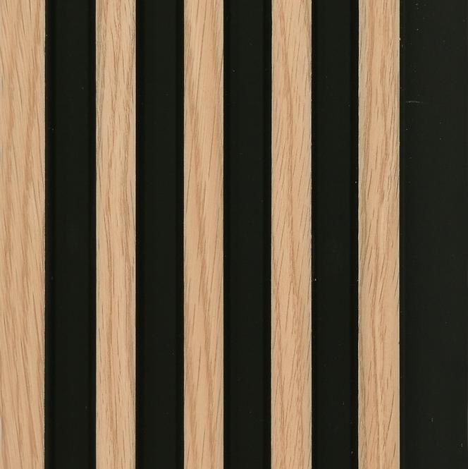 Zidni panel s lamelama MODERN LINE SLIM Oak Black 12x122x2650mm 
