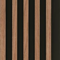 Zidni panel s lamelama MODERN LINE SLIM Wallnut Black 12x122x2650mm 