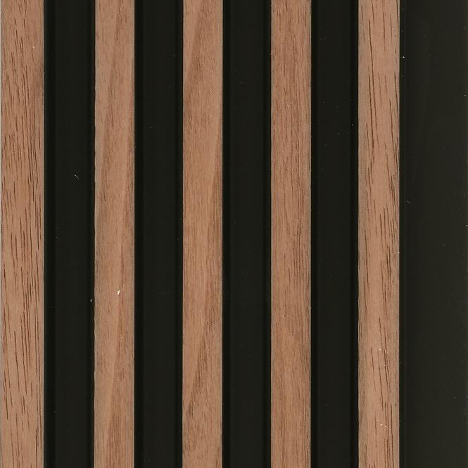 Zidni panel s lamelama MODERN LINE SLIM Wallnut Black 12x122x2650mm 