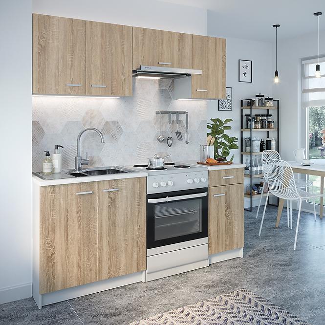 Kuhinja Eko 180 DSM bijela/hrast sonoma