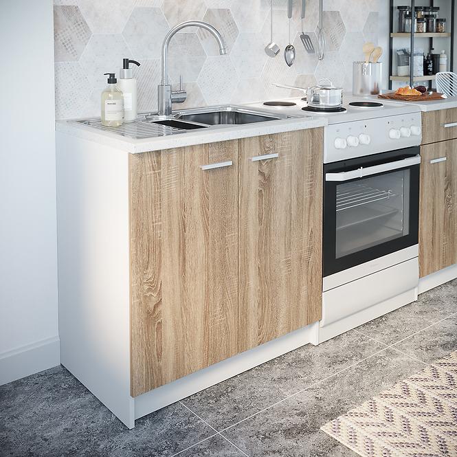 Kuhinja Eko 180 DSM bijela/hrast sonoma