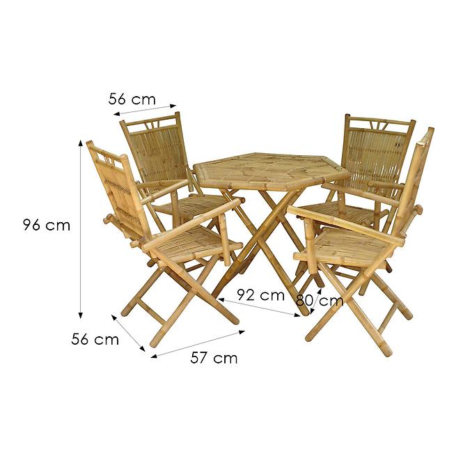 Set namještaja od bambusa 1+4
