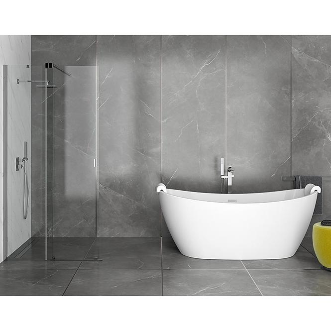 Samostojeća kada Ayla 170/80 + sifon klik-klak, s preljevom, crni