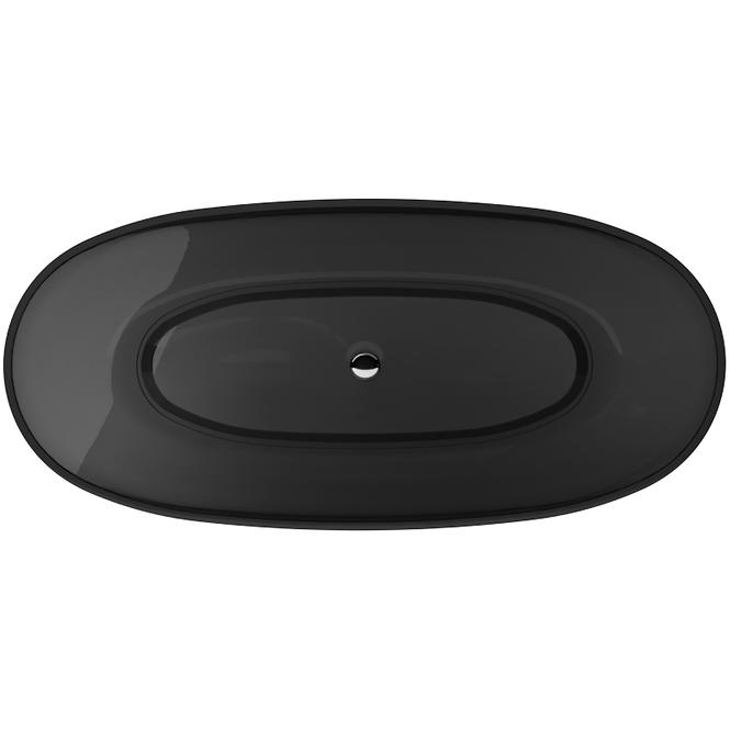 Samostojeća kada Mexa 170/78 Carbon Grey sifon klik-klak, crni mat