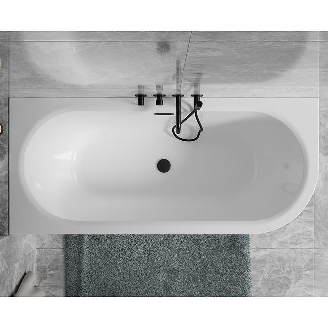 Samostojeća zidna kada Avita A-Line 160L + sifon klik-klak krom