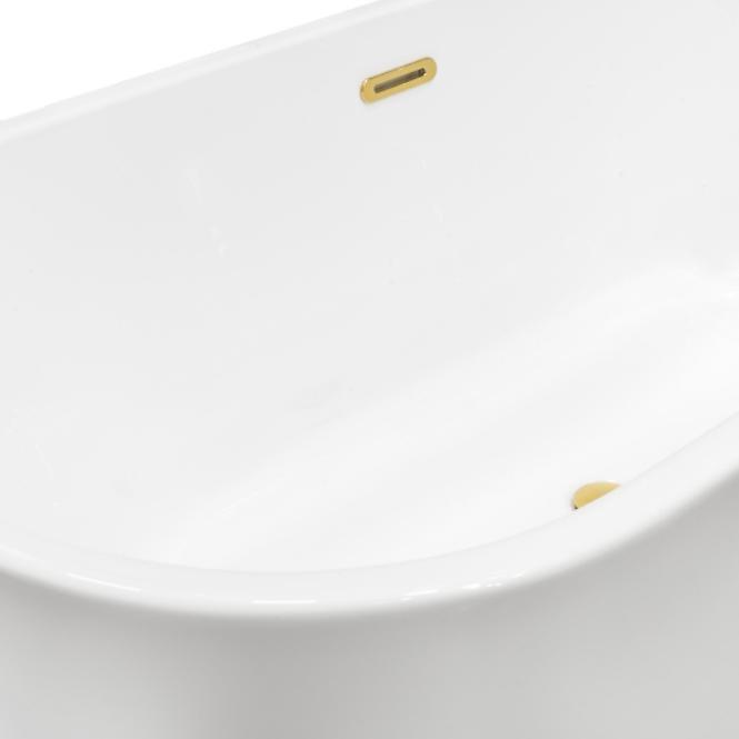 Samostojeća zidna kada Vica New 160/80 + sifon klik-klak čisti se s gornje strane, s uskim preljevom slim krom