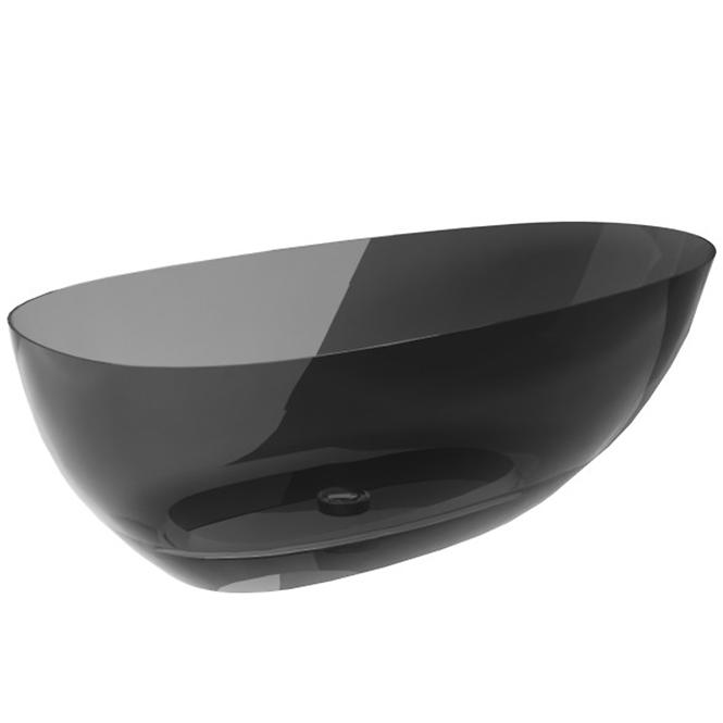 Samostojeća kada Xara 160/75 Carbon Grey sifon klik-klak crni mat