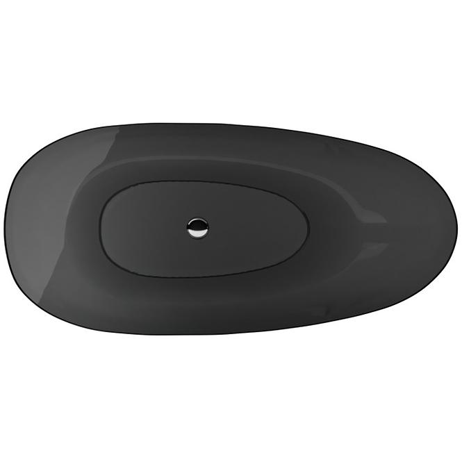 Samostojeća kada Xara 160/75 Carbon Grey sifon klik-klak crni mat