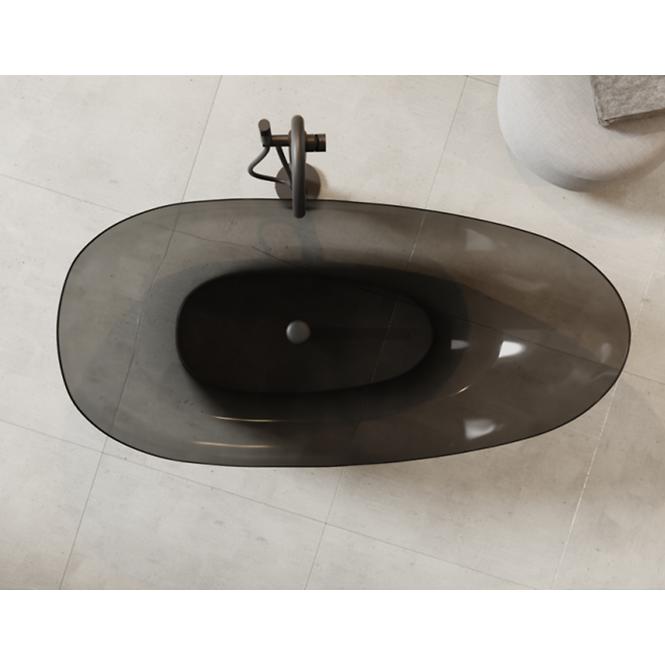 Samostojeća kada Xara 160/75 Carbon Grey sifon klik-klak crni mat