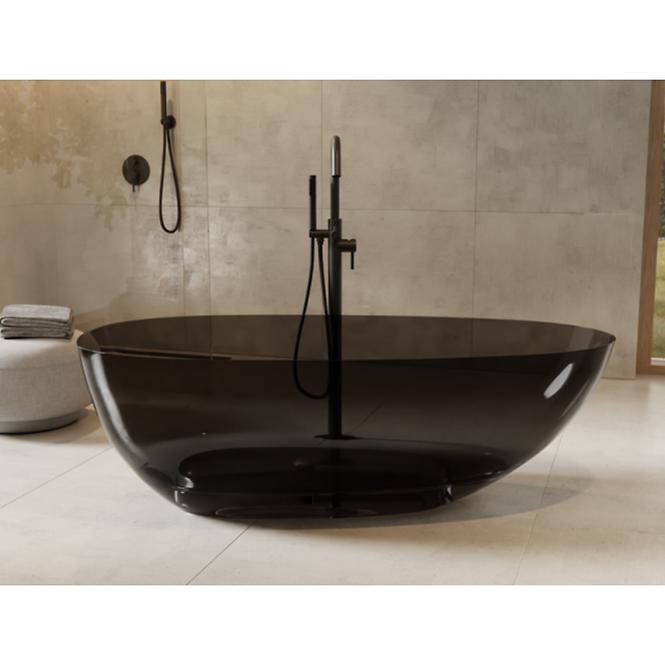 Samostojeća kada Xara 160/75 Carbon Grey sifon klik-klak crni mat