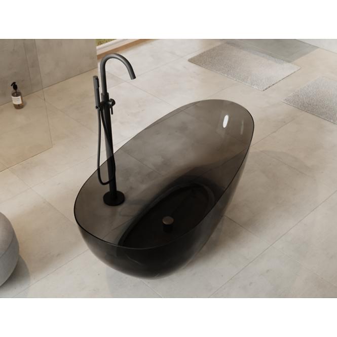 Samostojeća kada Xara 160/75 Carbon Grey sifon klik-klak crni mat
