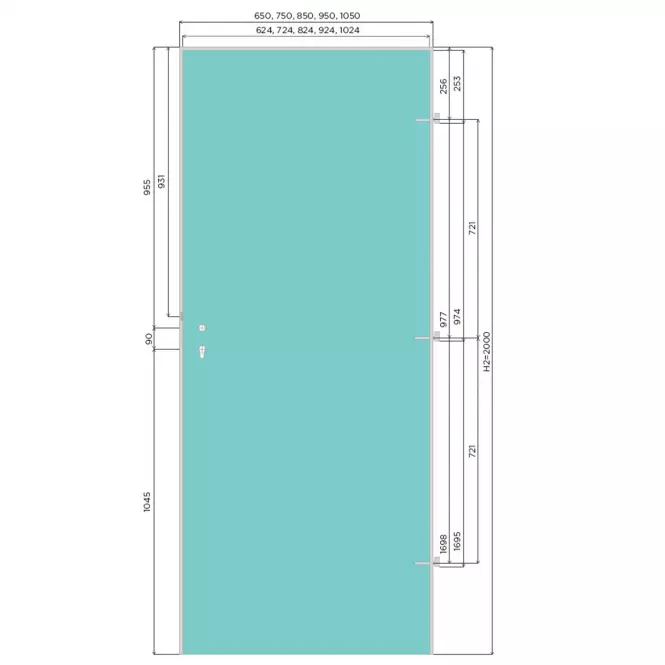 Sobna Vrata Vienna 0*2 65L hrast sonoma 277,3