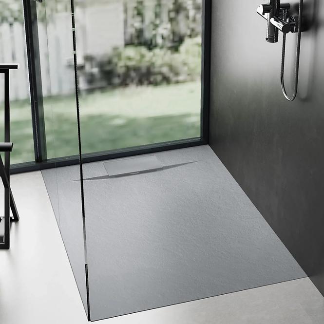 Kvadratna tuš kada Bazalt Grey 90x90x2,5 Rea K4105 
