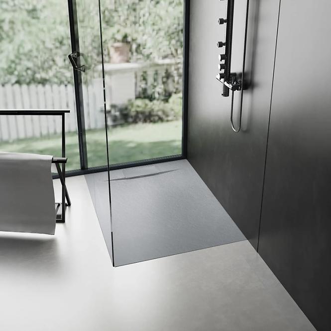 Kvadratna tuš kada Bazalt Grey 90x90x2,5 Rea K4105 