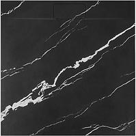Kvadratna tuš kada Magnum Carrara Black 90x90x2,5 Rea K7003