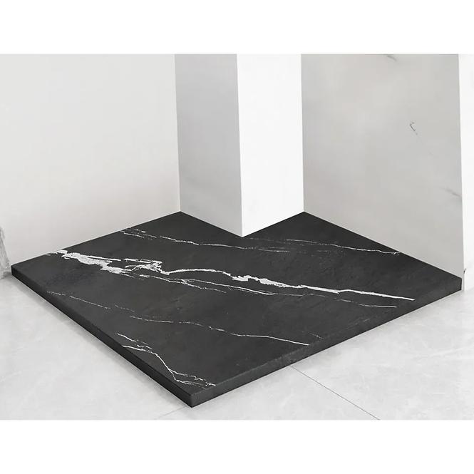 Kvadratna tuš kada Magnum Carrara Black 90x90x2,5 Rea K7003