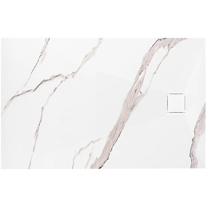 Pravokutna tuš kada Magnum Carrara White 80x100x2,5 Rea K7004