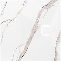Kvadratna tuš kada Magnum Carrara White 90x90x2,5 Rea K7005