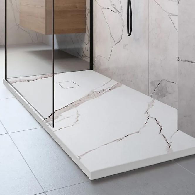 Pravokutna tuš kada Magnum Carrara White 90x120x2,5 Rea K7006