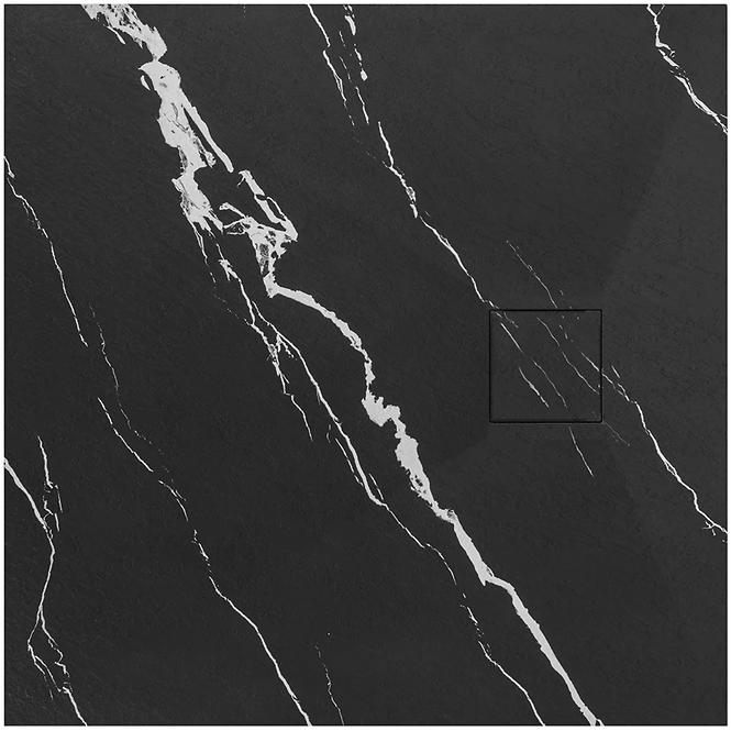 Kvadratna tuš kada Magnum Carrara Black 90x90x2,5 Rea K7008