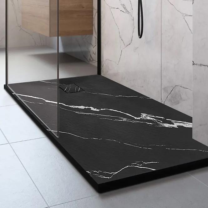 Pravokutna tuš kada Magnum Carrara Black 90x120x2,5 Rea K7009