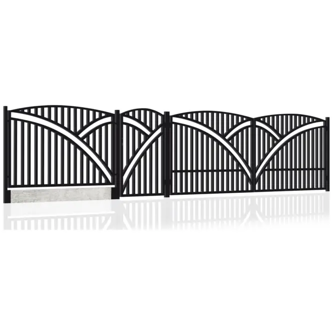 Vrata za ogradu lijevo/desno 93,6x145 ZN RAL9005 mat