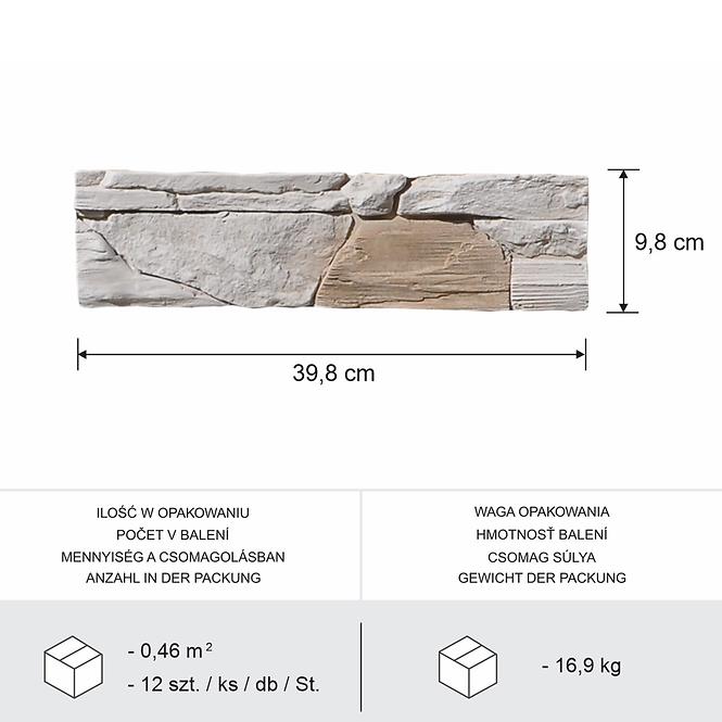 Betonski kamen Lemno bež/smeđa pak=0,46 m2