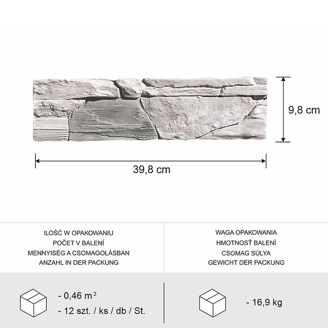 Betonski kamen Lemno bijela/siva pak=0,46 m2