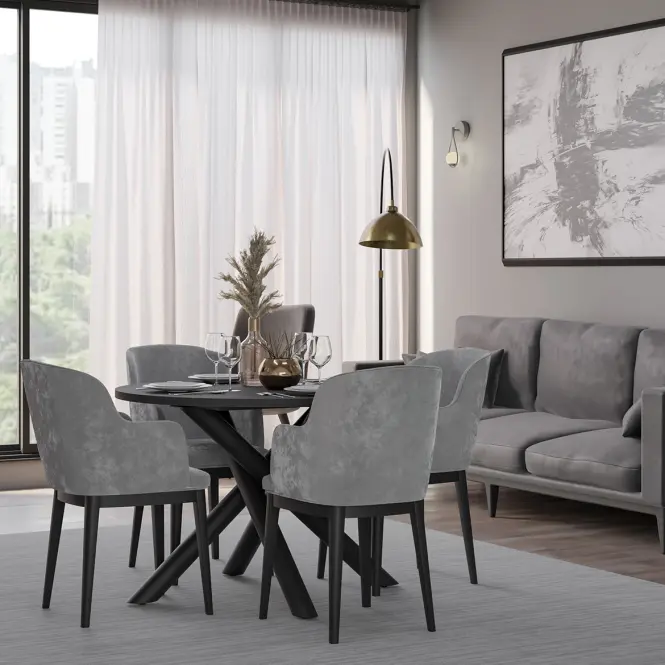 Stol Oslo 110 cm siva portland