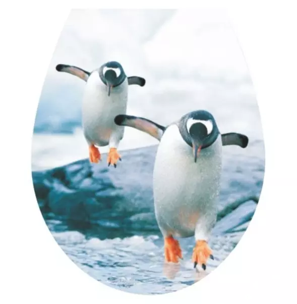 2297 3D NALJEPNICA ZA WC SJEDALCU PINGVINE