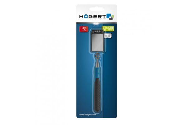 Inspekcijsko ogledalo 50×80 mm, s LED osvjetljenjem