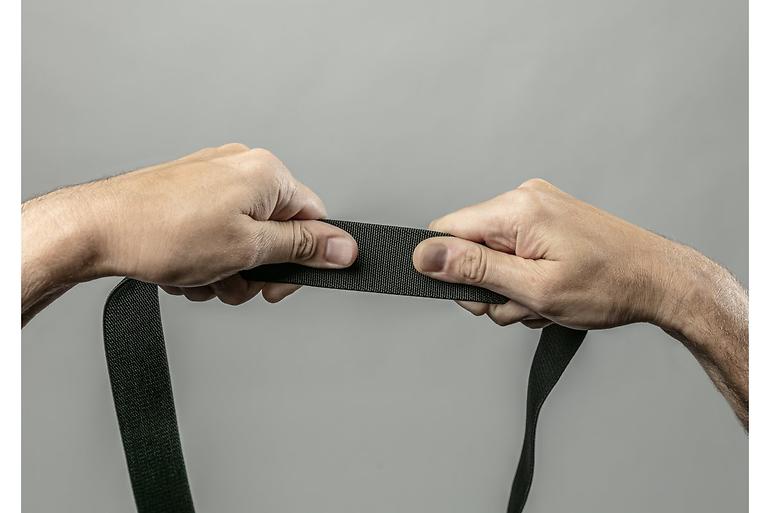 Elastični remen s metalnom kopčom WESEL, crni, uni, 130 cm