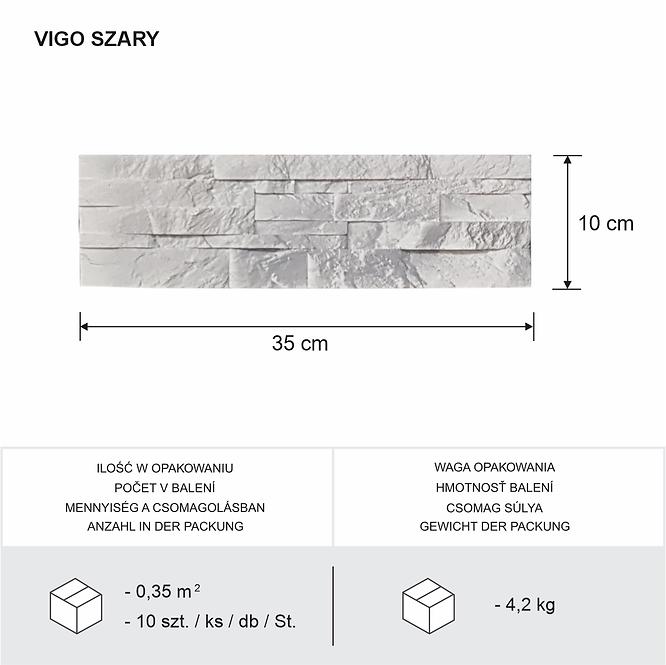 Gipsani kamen Vigo siva pak=0,35 m2