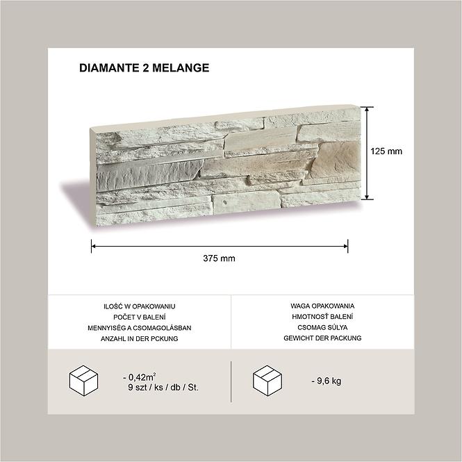 Betonski kamen Diamante 2 Melange pak=0,42 m2