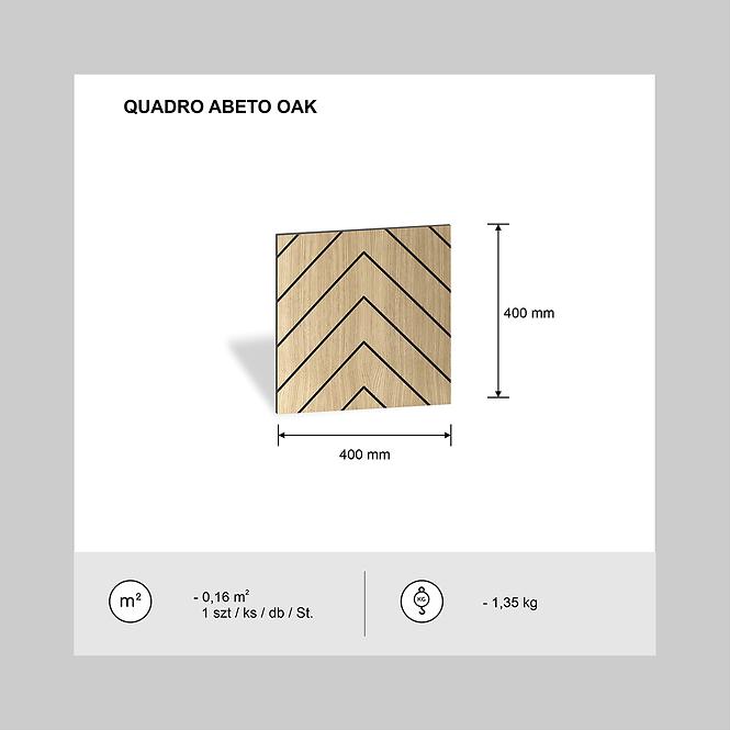 Glodana panel Quadro Abeto hrast 40x40 cm MDF