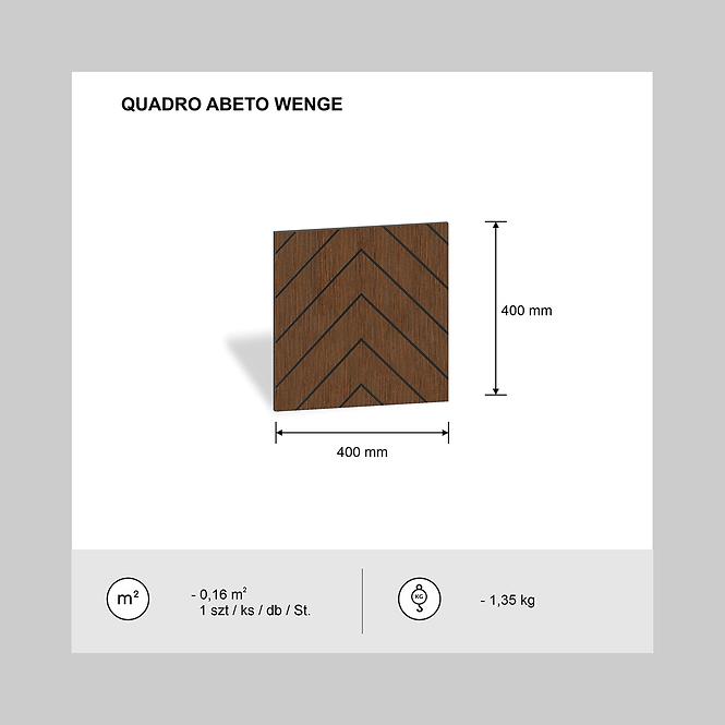 Glodana panel Quadro Abeto wenge 40x40 cm MDF