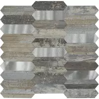 Samoljepljiva dekorativna ploča Mood Wood Silver