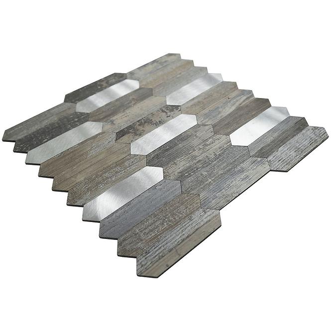 Samoljepljiva dekorativna ploča Mood Wood Silver