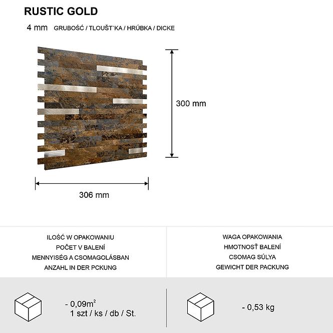 Samoljepljiva dekorativna ploča Mood Rustic Gold