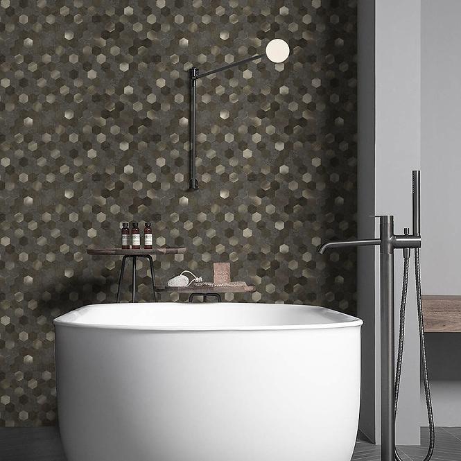 Samoljepljiva dekorativna ploča Mood Gold Hexagon