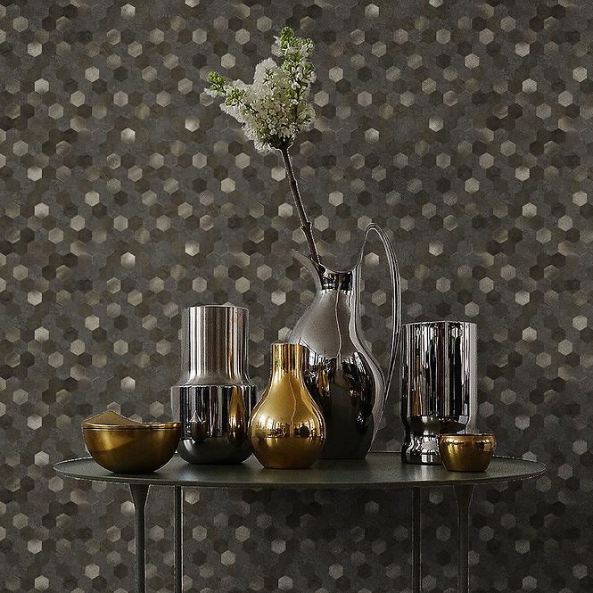 Samoljepljiva dekorativna ploča Mood Gold Hexagon