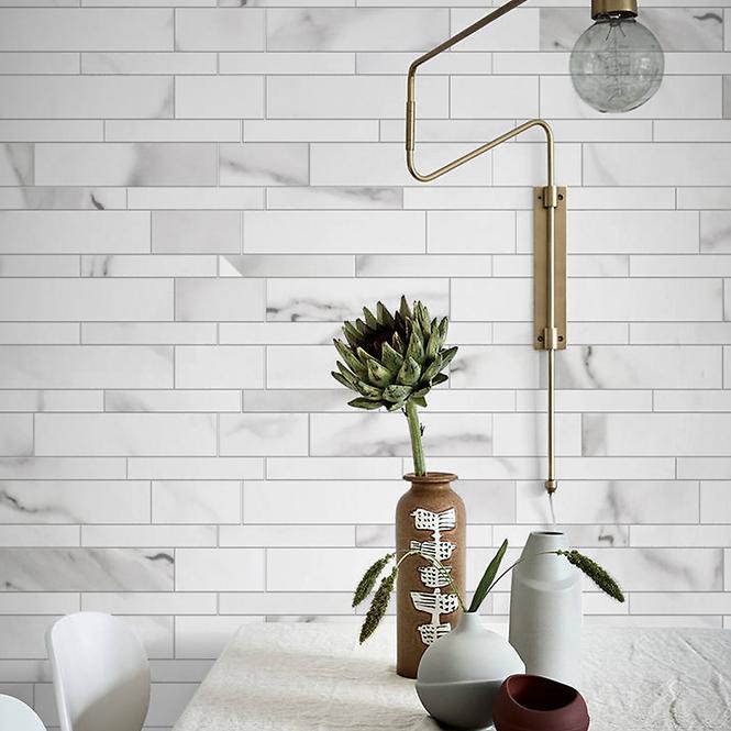 Samoljepljiva dekorativna ploča Mood White Marble
