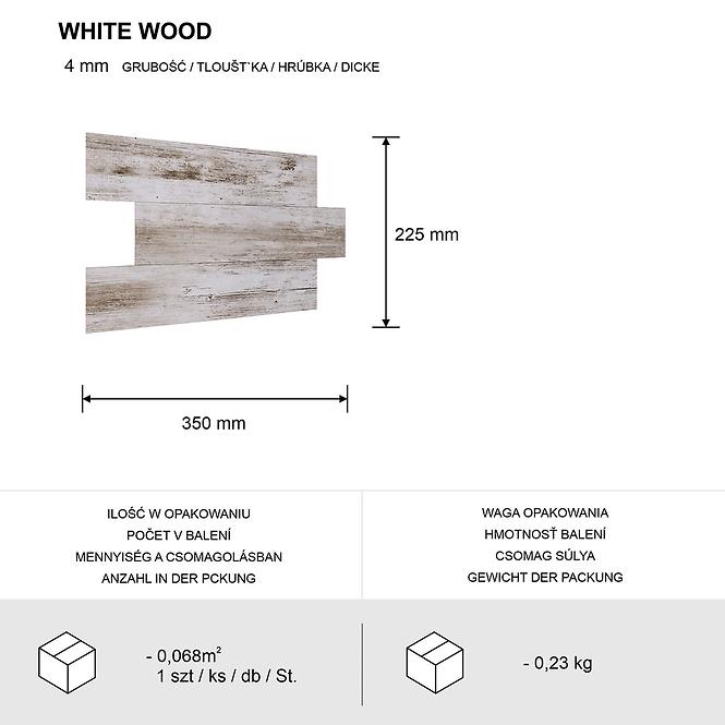 Samoljepljiva dekorativna ploča Mood White Wood