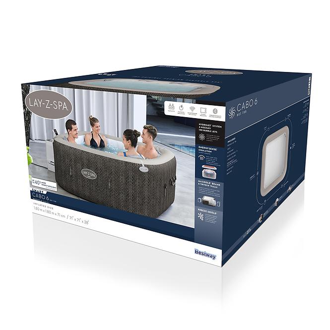 Jacuzzi Lay-z-Spa Cabo Smart HydroJet, 180 x 180 x71 cm, 6001R