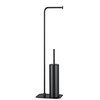 Stalak za WC četku i papir crni 20X15X71