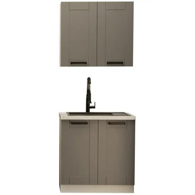Kuhinja Luna dustgrey/bijeli 80 cm bez radne ploče,2