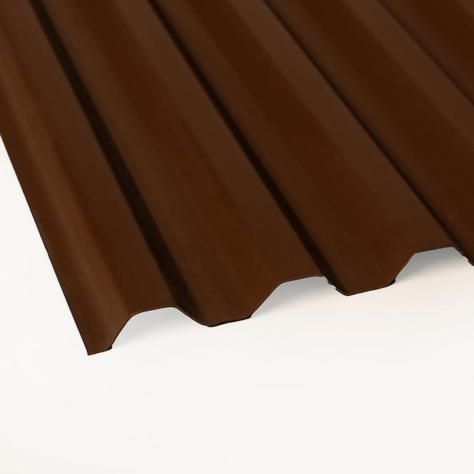 Tabule PVC 90x200 cm / 1.2 mm trapez 76/18 hneda