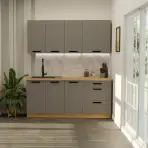 Kuhinja Luna Dustgrey/artisan 180 cm bez radne ploče